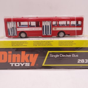 MIB Vintage Dinky Toys 283 Single Decker Bus "Red Arrow" Die Cast Toy Car Bus in Original Box