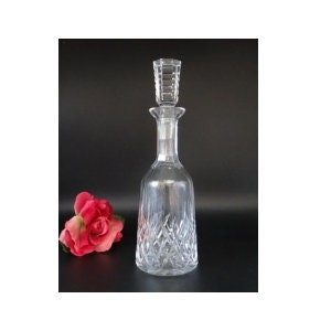 Stunning Signed Waterford Limore Lead Crystal Cut Decanter and Stopper - Gorgeous Waterford Decanter - Elegant Barware - Crystal Barware