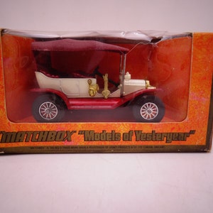 MIB Vintage Matchbox Y-1 Models of Yesteryear 1911 Model &quot;T&quot; Ford Diecast Car in Original Box