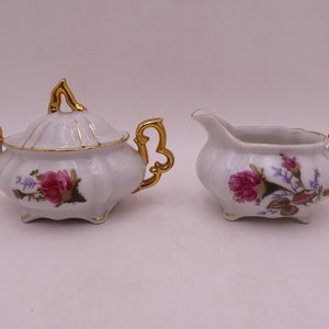 Vintage Purple Thistle Mini Creamer et Sugar Bowl Set