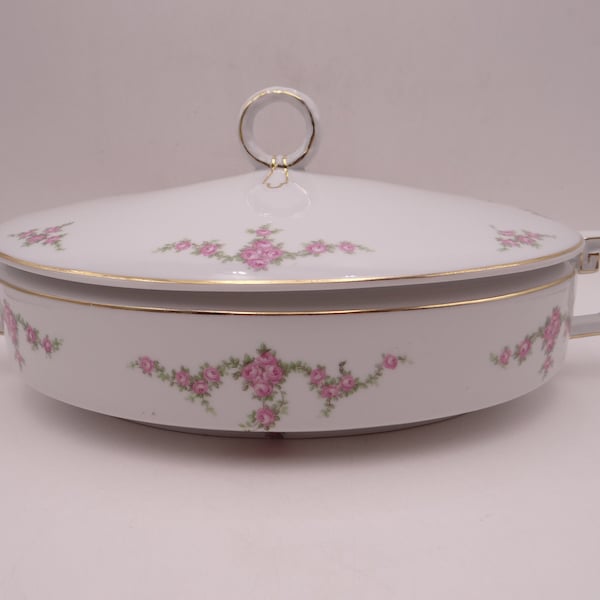 Vintage Heinrich H&C Selb "Rosalinda" Oval Covered Vegetable Bowl Tureen