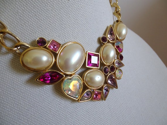 Yves Saint Laurent Signed Faux Pearl and Pretty i… - image 7