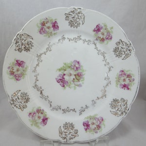 1880s Vintage Bavarian ZSC Zeh Scherzer & Co Bread and Butter Plate
