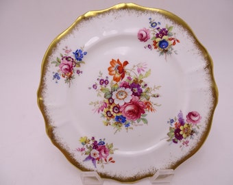 Vintage Hammersley & Co English Bone China "Lady Patricia" Dessert or Pie Plate Signed F. Howard - 6 Available