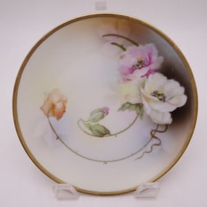 Vintage 1920s Hand Painted Royal Rudolstadt Small Floral Cabinet Plate