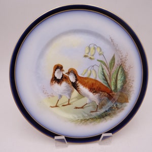 1900s Vintage Guerin Limoges France Game Bird Plate