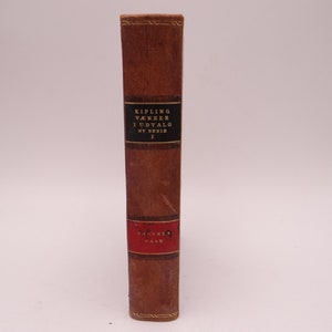 1938 Danish Language Leather Bound Hardcover Book  &quot;Verker I Udvalg Book I-  Dagenes Daad&quot; by Rudyard Kipling