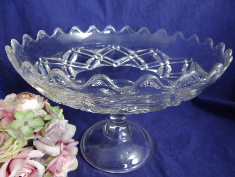 EAPG Compote Footed Bowl Lovely Piece of Early 20th Century Etsy