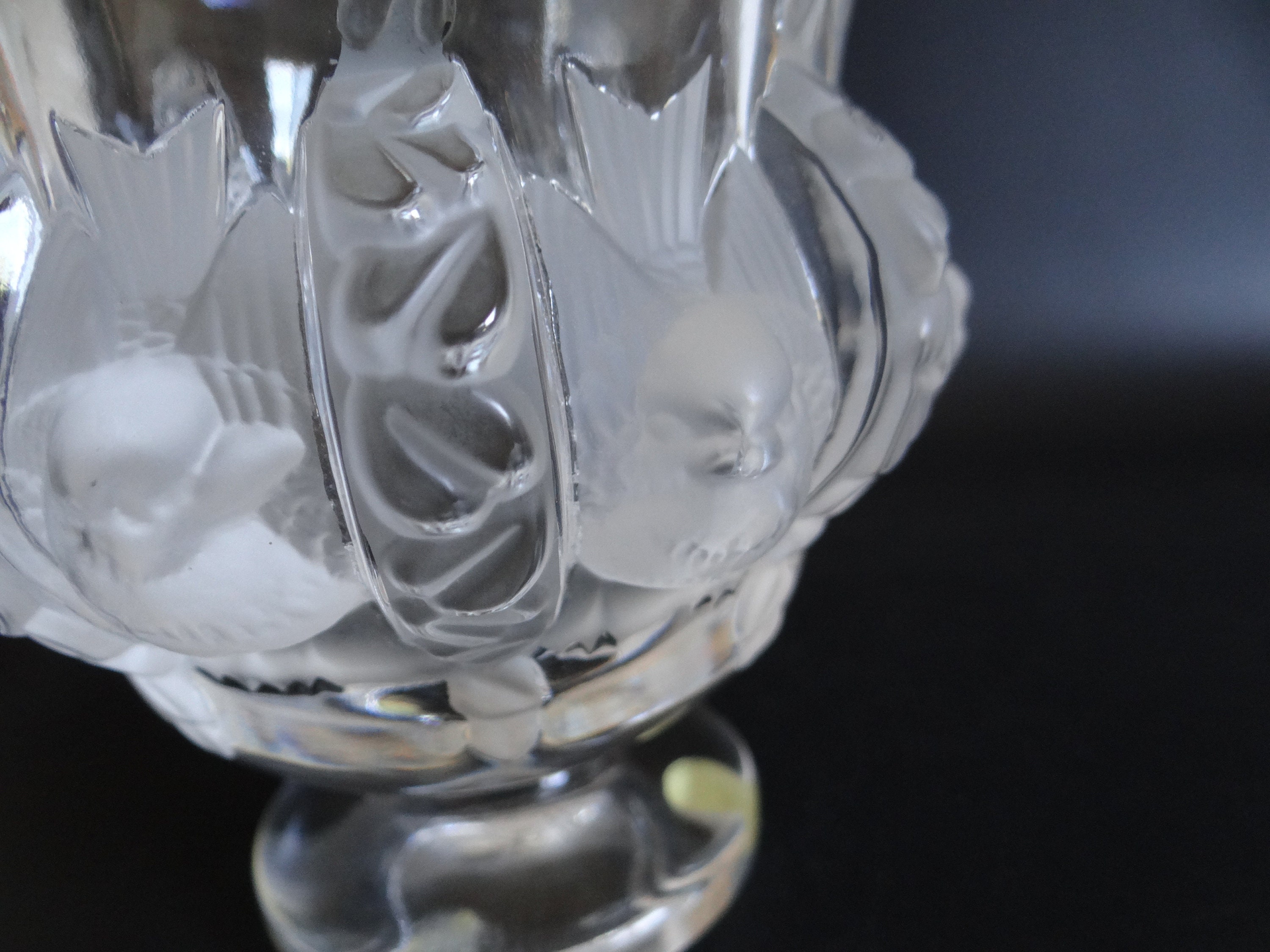 ヴィンテージ サイン入り ラリック フロストガラス 「ダンピエール