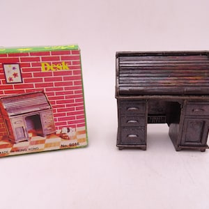 Vintage Diecast Antique Writing Desk Pencil Sharpener in Original Box