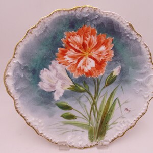 Vintage Hand Painted and Artist Signed Colorful Floral Plate