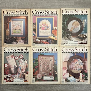 Magazine de point de croix et d&#39;artisanat champêtre - 1989 - au choix - grilles de motifs au point de croix - Pâques Noël amour Saint-Valentin et plus
