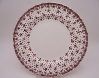 1950s Vintage Spode English Bone China "Fleur de Lys" Brown Dinner Plate