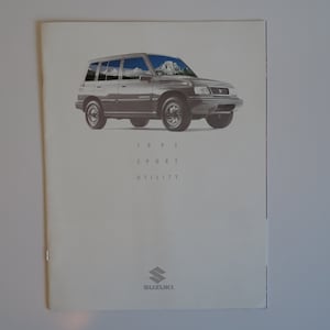 Original 1992 Suzuki Sport Utility Dealer Vente Voiture Brochure