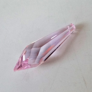Swarovski 8611 - 40 mm x 11 mm Rosaline Pink Crystal Pendant Drop Prism - Rosa Swarovski Kristall Prisma - Schmuckherstellung - Kronleuchter-Teil