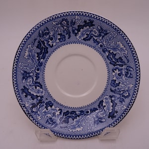 1950 Vintage Johnson Bros England Historic America Blue and White Repalacement Teacup Saucer &quot;San Francisco&quot;