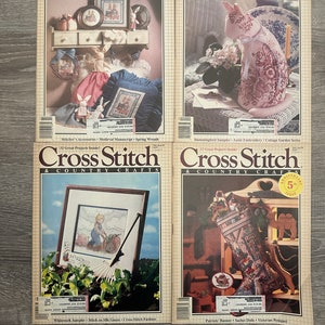 Magazine de point de croix et d&#39;artisanat country - 1990 - au choix - grilles de motifs de point de croix