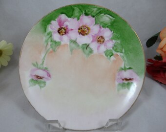 1900s Vintage Hand Painted Nippon Small Poppy Plate