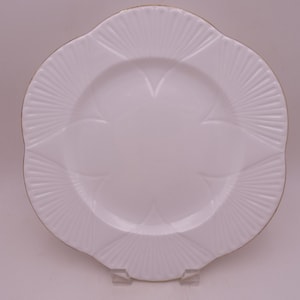 Jaren 1940 Vintage Shelley Engels Bone China "Regency" Wit en Goud Sierlijk Diner bord - 10 Beschikbaar