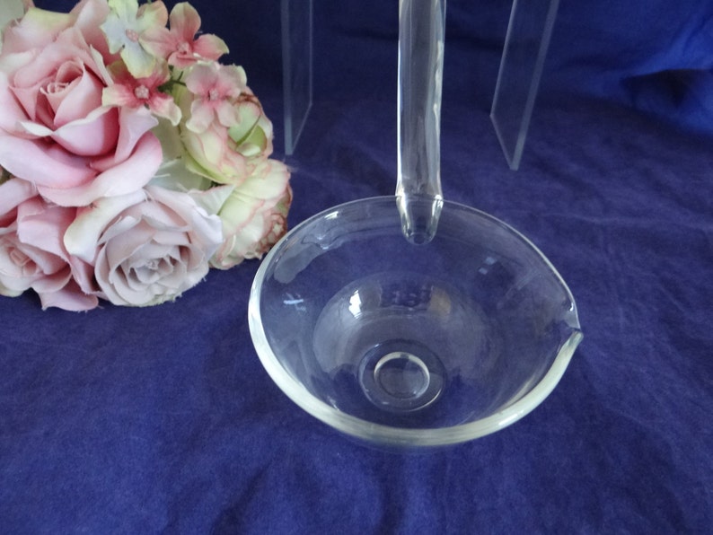 Vintage Hand Blown Clear Glass Punch Bowl Ladle a 11.5 Etsy