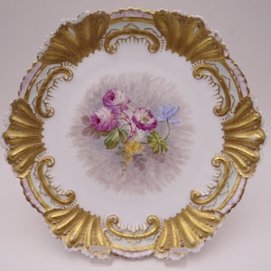c1890s Hand Painted Limoges France Klingenberg and Dwenger Cabinet Plate - Simply Incredible