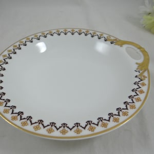 1920er Jahre Vintage Limoges Frankreich Haviland & Co Bonbon Schale Art Deco gelbe Blume Schleiger 570b