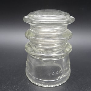 1930s Hemingray - 10 CD 115 SB Clear Glass Insulator - Decor Paperweight