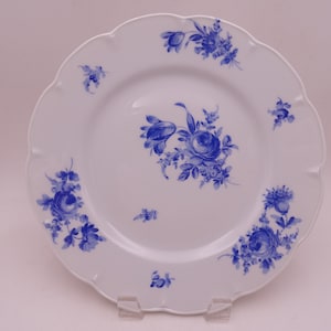 Vintage E. Bourgeois Limoges France Le Grand Depot Blue and White Dinner Plate Limoges France Le Grand Depot Blue and White Dinner Plate