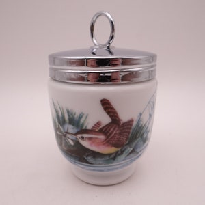 Coddler de ovo vintage King Size Royal Worcester &quot;Pássaros&quot;