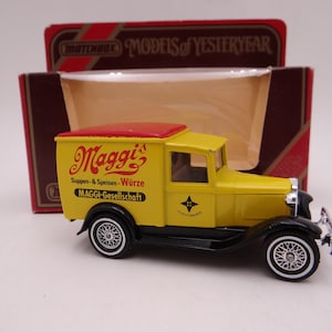 MIB Vintage Lesney Matchbox Y-22 Models of Yesteryear &quot;Maggi&#39;s&quot; 1930 Ford Model &quot;A&quot; Van Diecast Car in Original Box