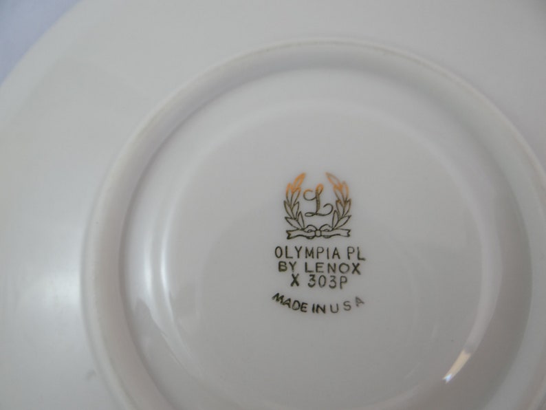 Vintage Lenox Olympia Platinum Trim Teacup and Saucer American Tea Cup image 4