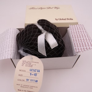 Global Dolls Geneva Size 9-10 Dark Brown Doll Wig - NIB - New in Box