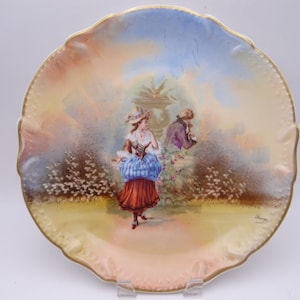 1920s Antique Legrand Biarritz S.W.Co Limoges France Signed Charger Plate  - Delightful