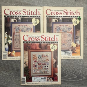Cross Stitch and Country Crafts Magazine - 1993 - Au choix - Grilles de motifs au point de croix - Echantillonneurs -