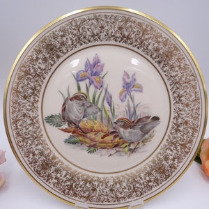 Vintage Lenox Boehm Birds Plate 1979 &quot;Golden-Crowned Kinglets&quot; by artist Edward Marshall Boehm