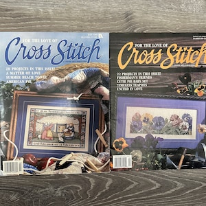 For the Love of Cross Stitch Magazine - Kies er één - Patronengrafieken - Kleur - Patriottisch juli 1991 of bloemen van maart 1996