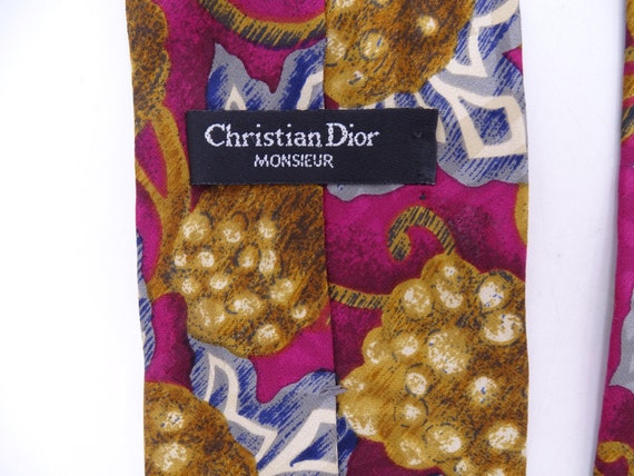Silk Christian Dior Monsieur Tie 100% Pure Italia… - image 3