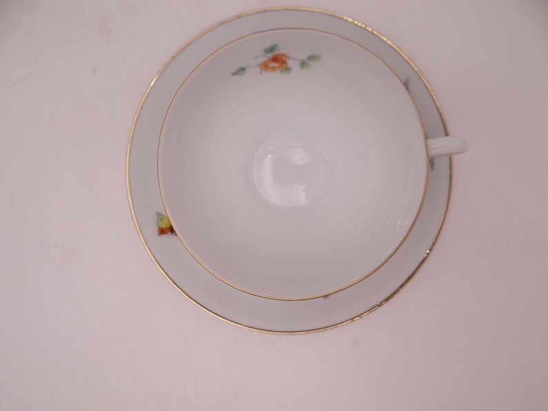 4 Available Vintage Thomas Bavaria The Claridge Butterfly and Bird of Paradise Teacup and Saucer Set