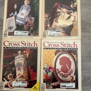 Point de croix et artisanat country Magazine - 1991 - au choix - grilles de motifs au point de croix - tablier de poupée - bas de Noël Silhouette