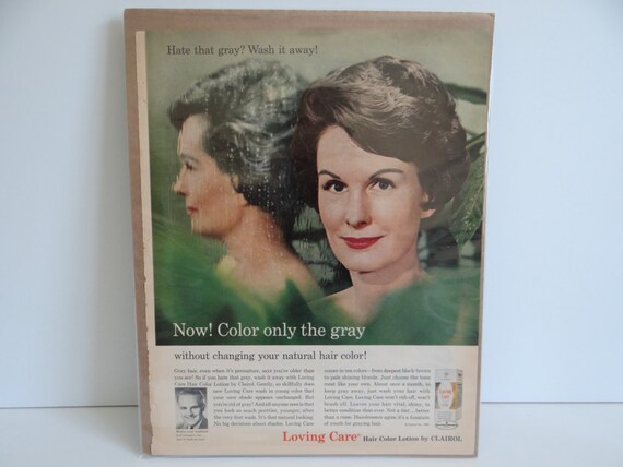 Vintage 1963 Clariol Loving Care Hair Color Advertisement Etsy
