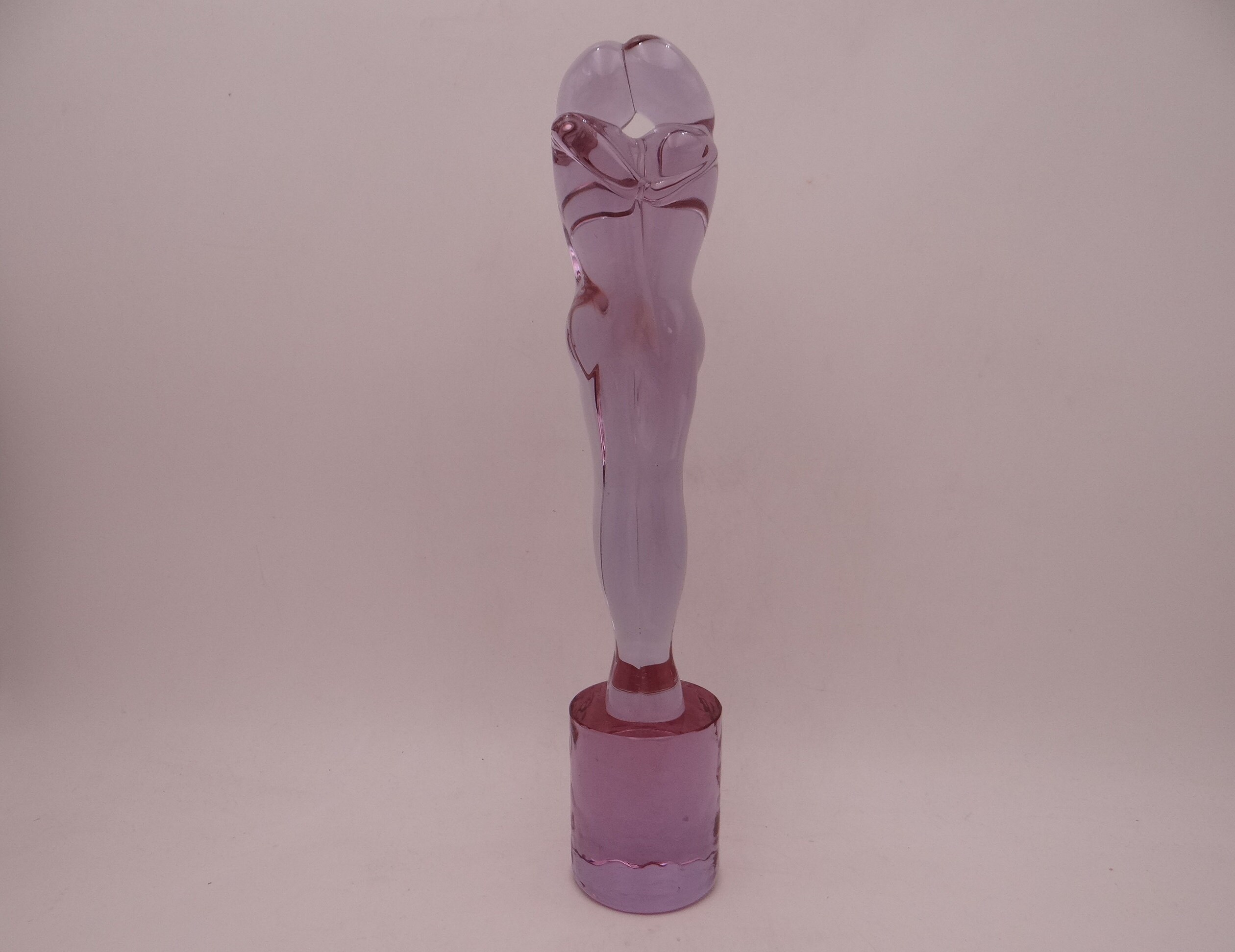 Pino Signoretto/ピノ•シニョレット オブジェ 「LOVERS」 Vintage Murano Art Glass Pino Signoretto Signed Purple Lovers