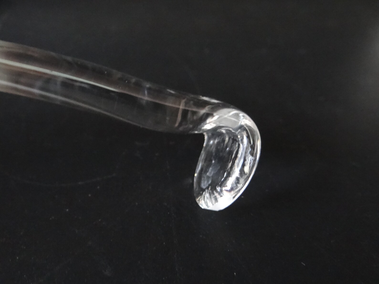 Vintage Hand Blown Clear Glass Punch Bowl Ladle a 11.5 Etsy