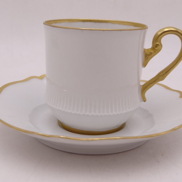 Gold White Tea Cup Etsy