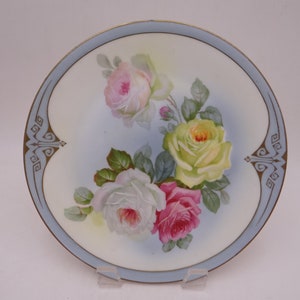 ロイヤルドルトン 手描きキャビネットプレート「ローズ」 C.ハートのサイン入り ロイヤルドルトン 手描きキャビネットプレート「ローズ」 C.ハートの