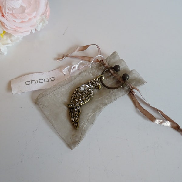Chico's Rhinestone Parrot Key Chain - Gift for her - Chico's bling