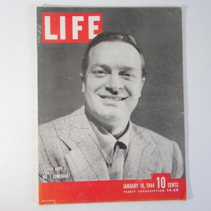 1944 Life Magazine Wartime Issue, January 10, Bob Hope No.1 Comedian - Invasion