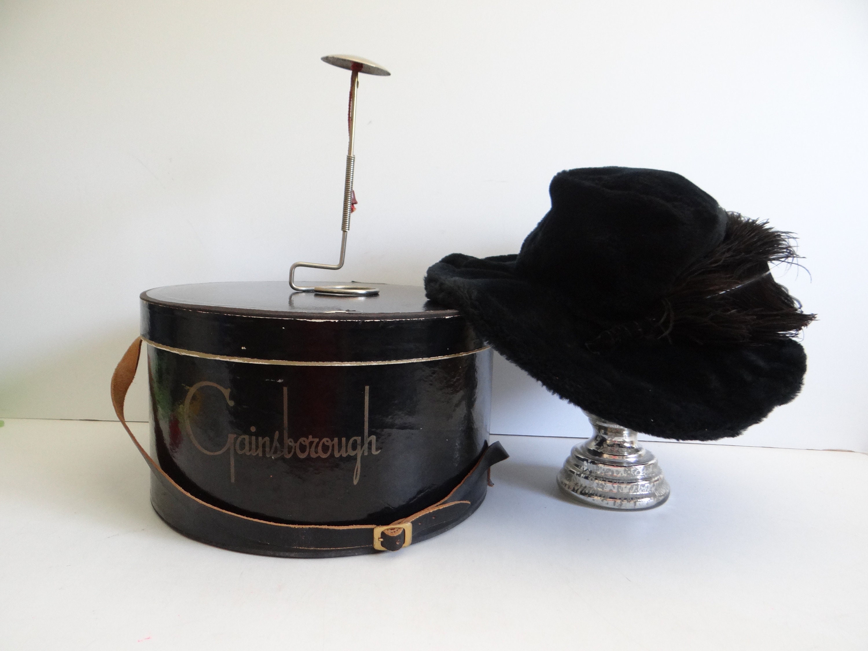 Vintage Faux Fur Gainsborough Wide Brim 