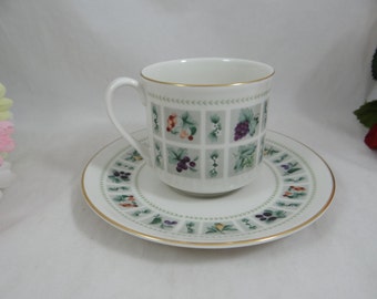 Vintage Royal Doulton English Bone China Teacup English Teacup and Saucer set "Tapestry" Tea Cup Pattern 10 available -Wedding Bridal