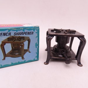 Temperamatite per fornello da campeggio da cucina antico pressofuso vintage in scatola originale