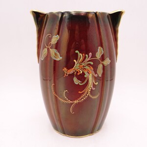 Vintage Hand Painted Antique S Fielding & Co. Crown Devon Porcelain Two Handled Vase